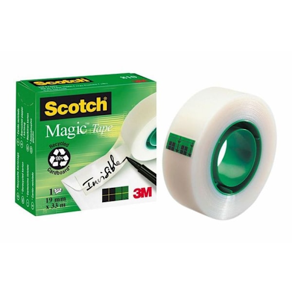 Scotch - M8101933 - merkki 55851 Pakkauksessa 12 rullaa teippiä, näkymätön, pysyvä, 19 mm x 33 m