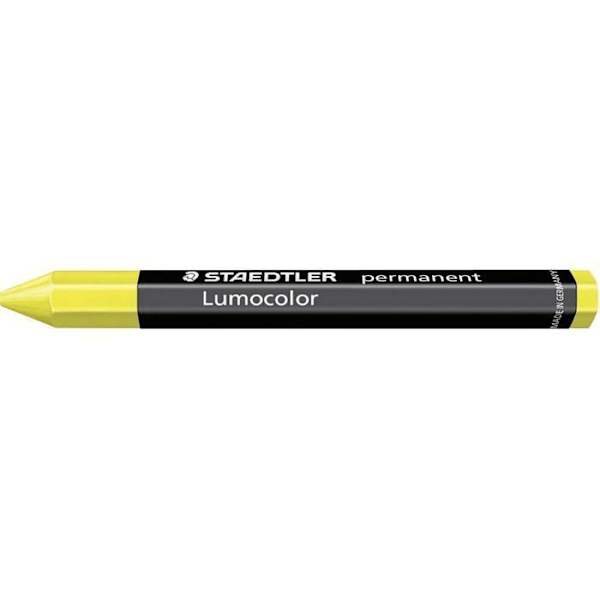 Pysyvä kynä - STAEDTLER - Lumocolor omnigraph 236 - Keltainen - 12 kappaleen pakkaus - Vesitiivis Gul