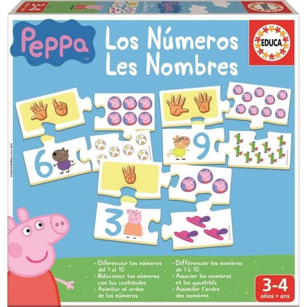 PEPPA PIG Opettelen Lukuja Multifarvet