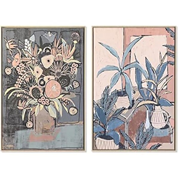 Kehys - DKD Kodin sisustus - Vakio - Monivärinen - Kangas ja polystyreeni - 120 cm x 84 cm mångfärgad