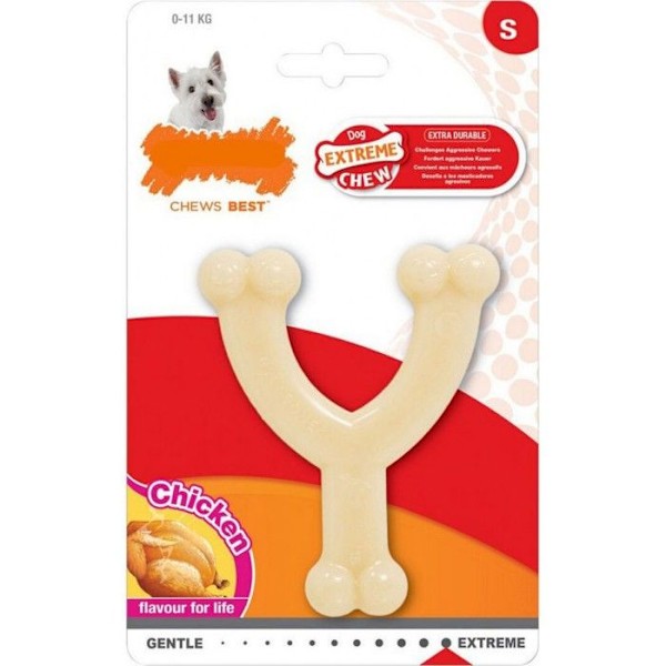 Nylabone Extreme Chew Wishbone Chicken Flavor Dog Chew Toy
