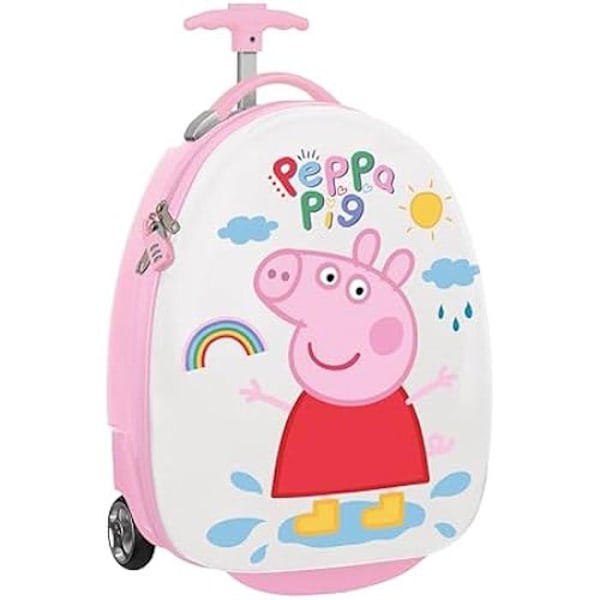 Ohjaamovaunu - SAFTA - PEPPA Pig Ice Cream - 16 tuumaa - Vaaleanpunainen/Minunvihreä - 4 360° pyörää