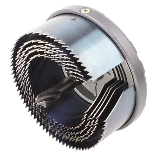 wolfcraft - Multi-Blade Hulsav - Diameter 60, 68, 74, 80, 95 mm - Skæredybde 33 mm, Centreringsbor - ref. 2162000 Sort