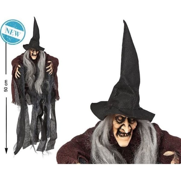 ATOSA Riippuva Witch Decoration - 50 cm - Sisätiloissa - Sekalainen - Musta Svart