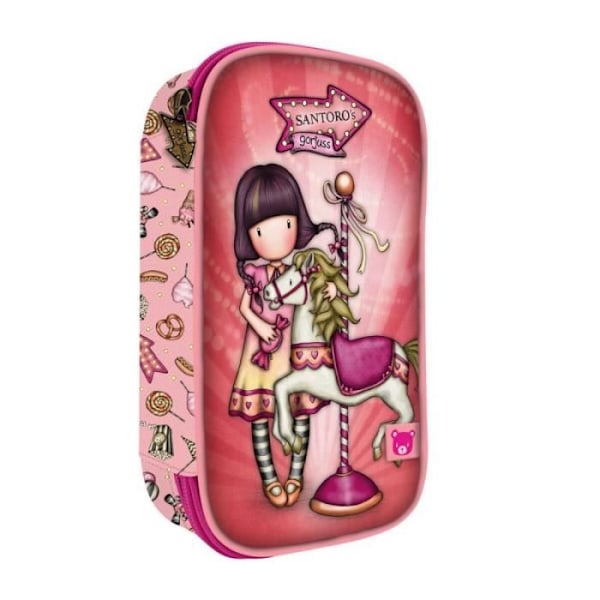 Blyantpose - Gorjuss - Karrusel - 45 dele - Polyester - Lynlås Lax