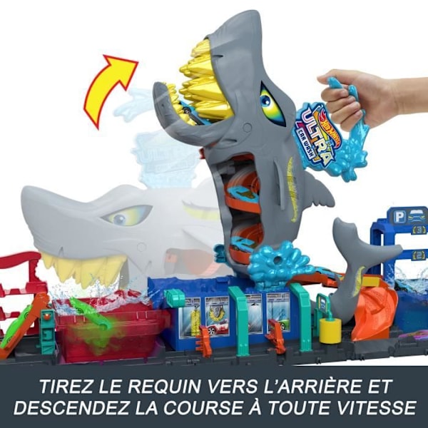 Hot Wheels City-Shark Autopesu-Color Reveal Autosarja HTN82 Flerfärgad