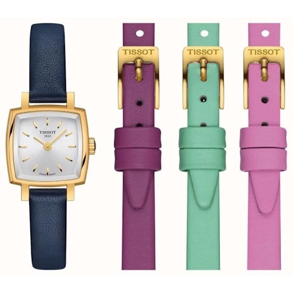 Ur - Tissot - T0581093603103 - Blå Læder - Vandafvisende 3 bar - Guld Gehäuse Blå
