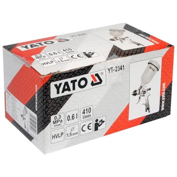 YATO Suihkupistooli 600 ml säiliöllä 1,5 mm