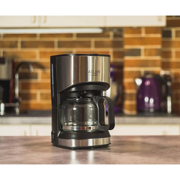 Cafetrakter ADLER AD-4407 - Sort/grå - 10-12 kopper - Automatisk stop