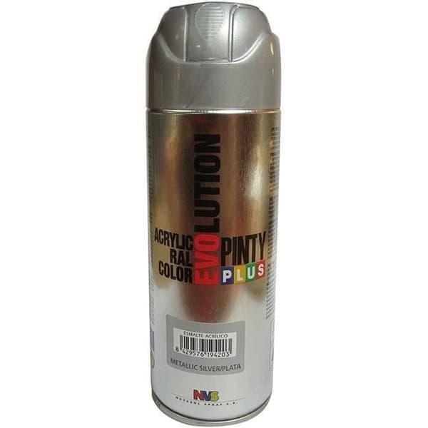 Spraymaling - PINTY - Plus Evolution - Metaliske grå NVS268 - 400 mL - Vejrbestandig