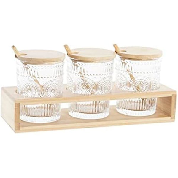 Sukkerskål - DKD HOME DECOR - 28 x 10 x 13,5 cm - Borosilikatglas - Gennemsigtig - 300 ml Durchsichtig