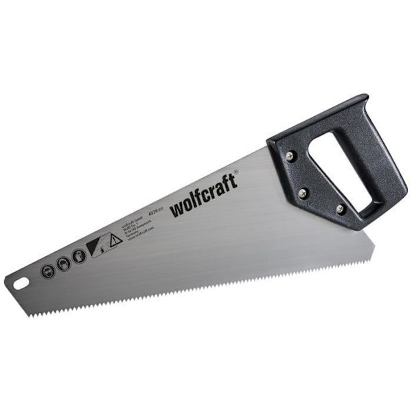 Håndsav - WOLFCRAFT - Bladlængde 350 mm - Til gipsplader, plastik og træ Grå