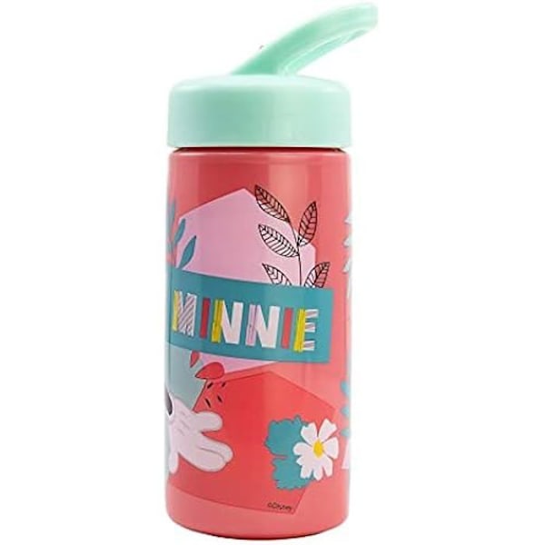 Pullo - STOR - Leikkikenttä - 410 ml - Minnie Mouse - Uudelleenkäytettävä ja BPA-vapaa Mimmi pigg