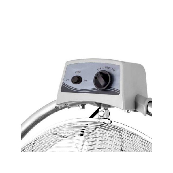 Ventilator - Obergozo - PWO1946 - Rustfrit stål - 135W - Ø 45 cm - 3 hastigheder Silver
