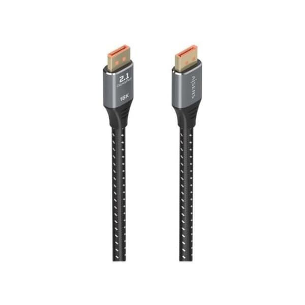 DisplayPort-kabel - AISENS - V2.1 - 16K@60Hz - 80Gbps - 1,5m - Sort