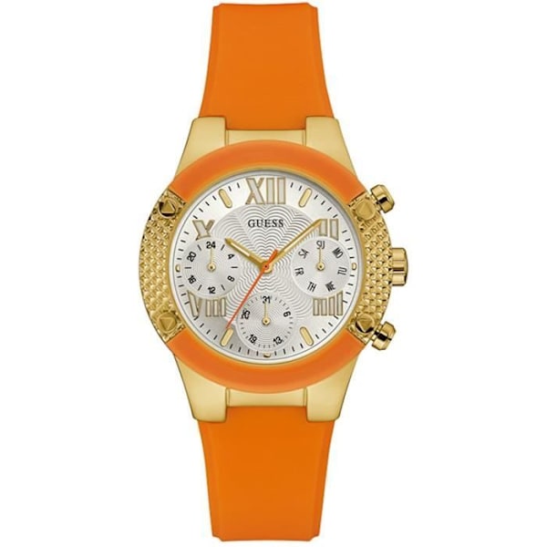 Kello - Guess - W0958L1 - Silikonioranssi - Vedenkestävä 5 bar - 38 mm Orange