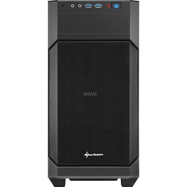 PC-kabinet - Sharkoon - V1000 - Midi Tower - Micro ATX - Ingen strømforsyning - Sort