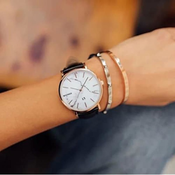 Ur - MILLNER - Camden - Unisex - Japansk kvarts - 39 mm - Sort marmor Vit marmor