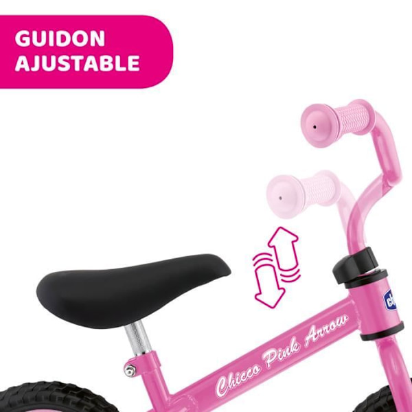 CHICCO Pink Balance Bike 10 tommer 2 / 5år Rosa och vitt