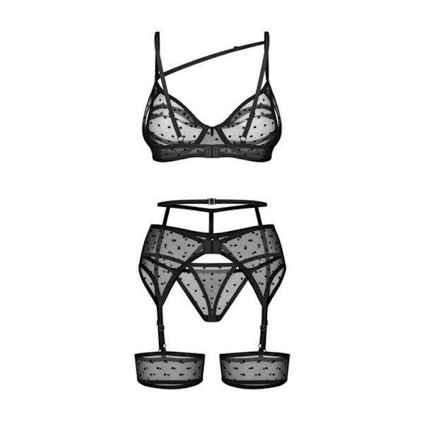 Obsessiv - Nætter Sammen Tre Stykker - Sort Sort L/XL