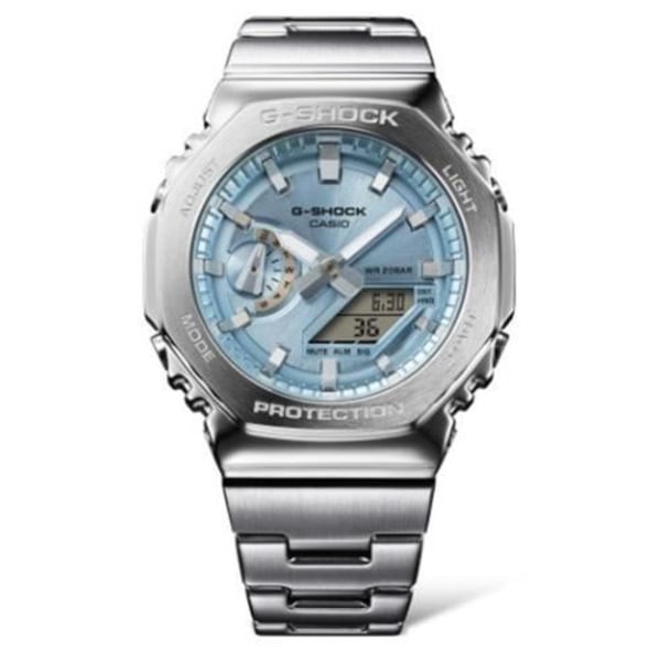 Casio GM-2110D-2AER en storlek unik SILVER Stål Unisex GM-2110D-2AER PENGAR