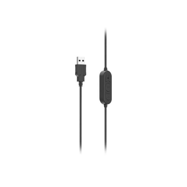 Hovedtelefon med mikrofon - HAMA - HS-USB300 V2 - Stereo - Kablet - Sort