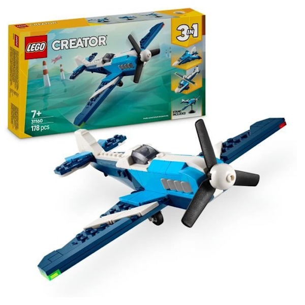 LEGO Creator 31160 3-i-1 fly: racerflyet - Byggespil fra 7 år Flerfärgad