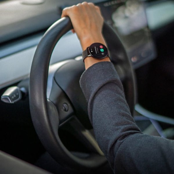 SPC SMARTEE DUO CLASSIC - Sort smartwatch med udskiftelig rem, AMOLED 1,43", Bluetooth-opkald, 8J batteri, IP68