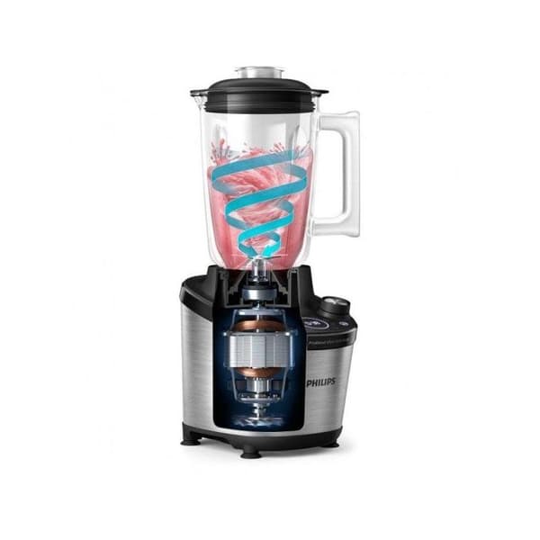Blenderskål - Philips - HR3760-00 - 1500 W - 2 L - Rustfrit stål