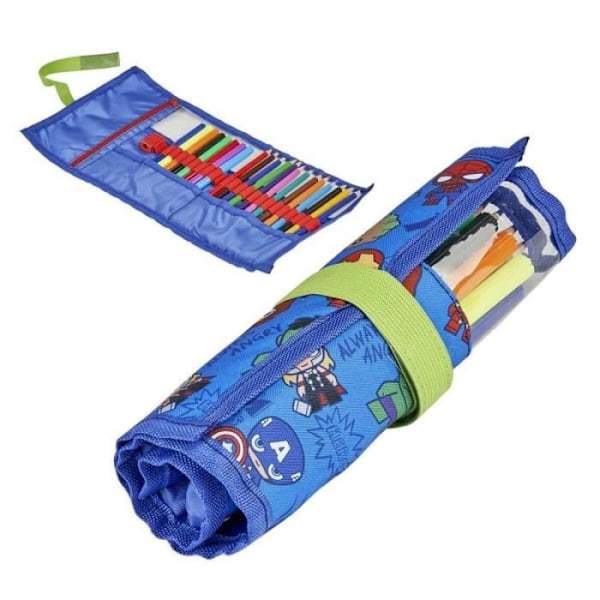 Skolesæt - The Avengers - Blå - 22 Stykker - 90% Polyester - Unisex Blå
