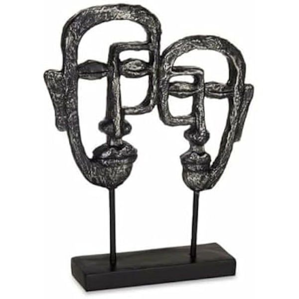 Dekorativ figur - GAVEDEKOR - Sort ansigt - 27 x 32,5 x 10,5 cm - 4 enheder - Flerfarvet Flerfärgad