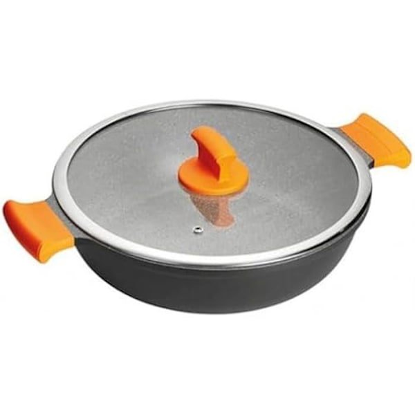 Kasserolle - INOXIBAR - Absolut Black Series - 28 cm - Rustfrit stål - Non-stick Svart