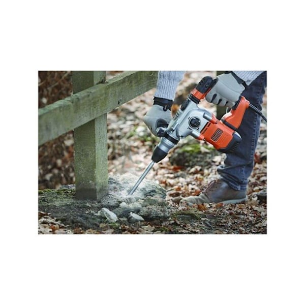 Yhdistelmävasara - BLACK + DECKER - BEHS03K-QS - 1250 Watts - 3,7 Joules - SDS-Plus Orange