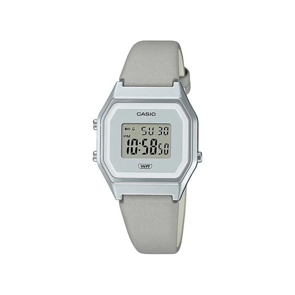 Casio-kellot - Naiset - LA680WEL-8EF - Harmaa Nahkaranneke - Toiminnot Kalenteri, Chronografi ja Hälytys Grå