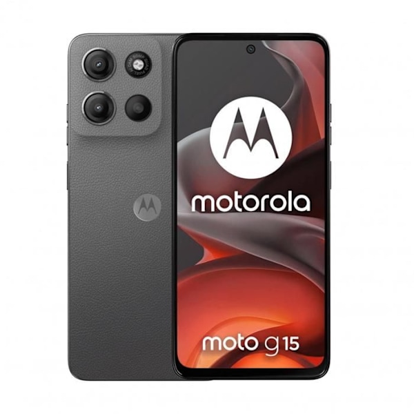Motorola Moto G15 4G 4 Go/128 Go Harmaa (Gravity Grey) Kaksois-SIM