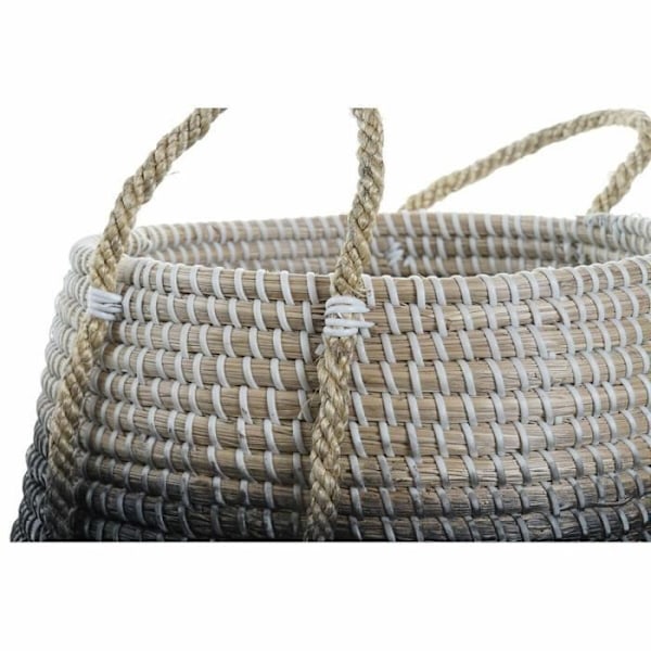 sarja luonnonharmaita meriruohokoreja (52 x 52 x 44 cm) (2 kpl) - Väri: MUSTA
