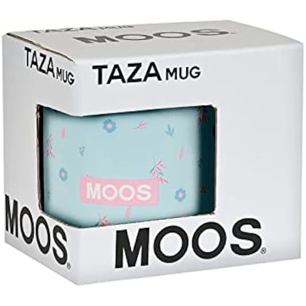 MOOS - Stort keramisk krus, modstandsdygtigt, let, holdbart, høj kvalitet, 350 ml, 8 x 9,5 cm, turkisblå, Blå