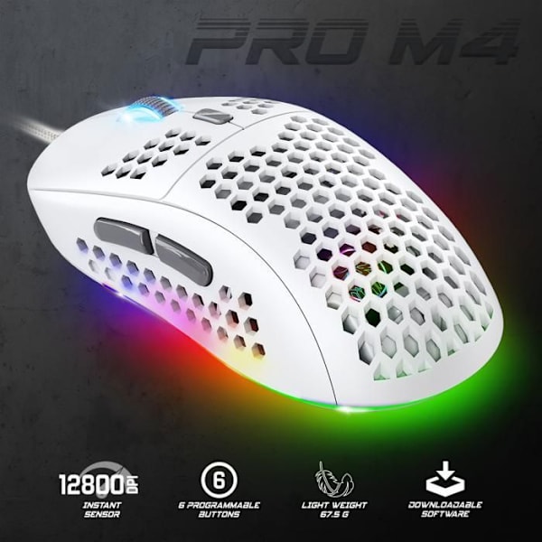 SOURIS PRO-M4 ARTIC Hvid