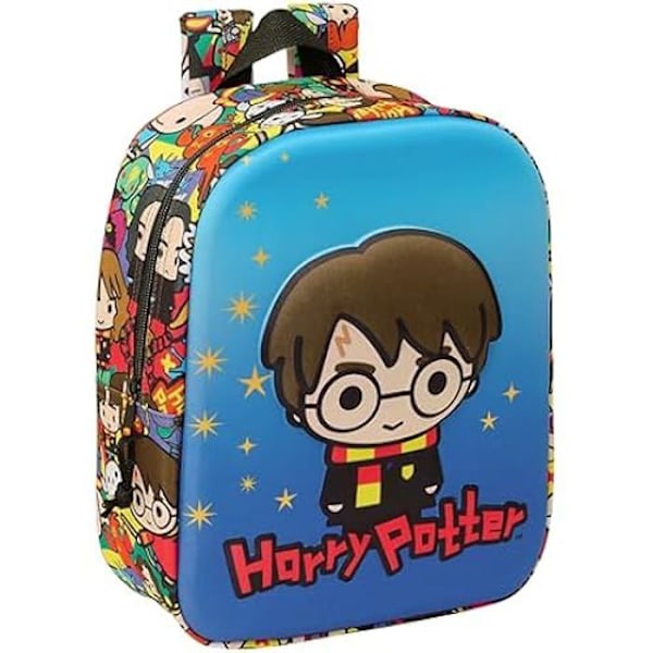 Harry Potter 3D-ryggsäck - SAFTA - Trolleyvänlig - Enkel rengöring - För barn i olika åldrar Röd