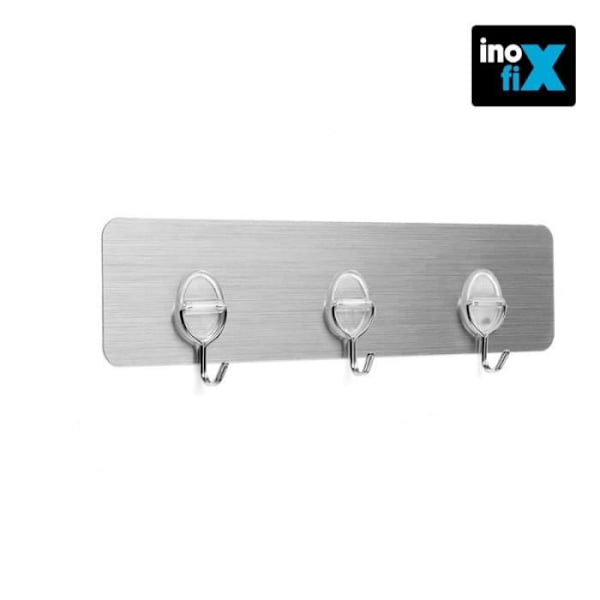 Krogholder - Inofix - 3 mobile krog - Rustfrit stål - 8,1x29x2,2cm - 10 kg max