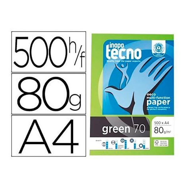 Skrivarpapper - förpackning - rulle Inapa - 248001 - Engel grönt papper 70 500 luckor 500 enheter Vit