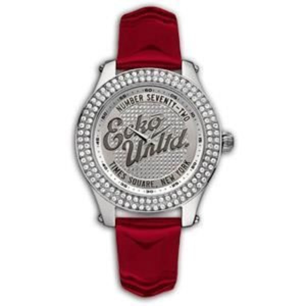 Dameur - Ecko - E10038M4 - Quartz - Sølv - Rødt laklæder Pengar