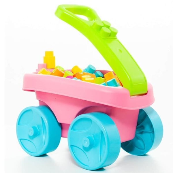 Molto vagn med 20 block - MOLTO - Rosa - Blandat - Baby - Inomhus - 12 månader Rosa