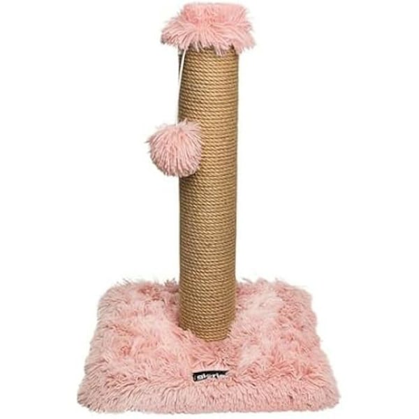 Skrapstolpe för katter - GLORIA - Gloria Model - Rosa färg - Mått 39x39x80 cm - Husdjur
