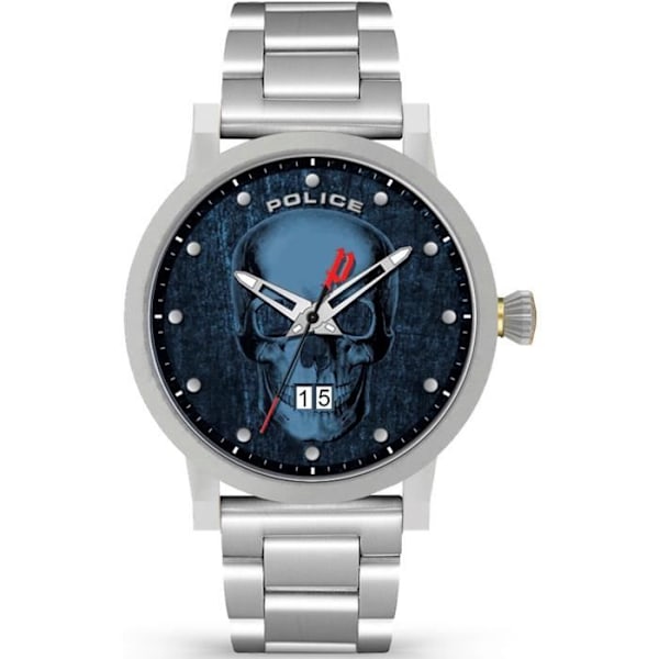 Ur - POLICE - Collin PL.15404JS/03MA - Quartz - Mand - Rustfrit stål - Blå Pengar