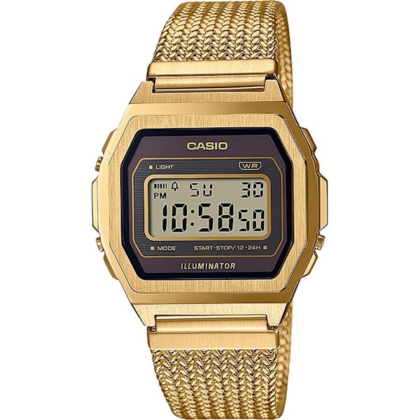 Casio A1000MGA-5EF Kvinder Ur - Quartz - Digital - Armbånd i Guldbelagt Rustfrit Stål gyllene