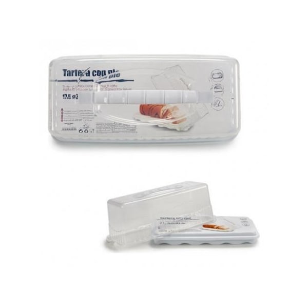 Tartform - BigBuy Home - Rektangulär - Plast - Vit - 16,5 x 15 x 35 cm Vit