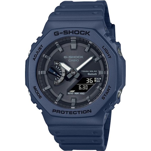 Klocka - Casio - GA-B2100-2AER - Kvarts - Analog - Blå plastrem Blå