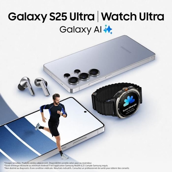 SAMSUNG Galaxy S25 Ultra AI Smartphone 256 GB Sort Titanium Titan svart
