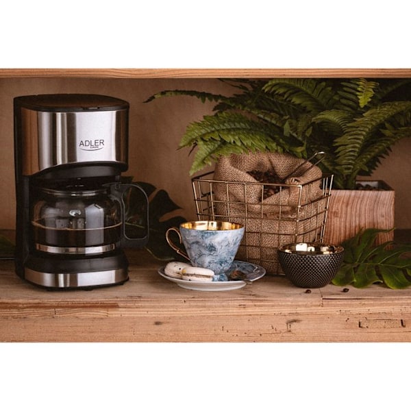 Cafetrakter ADLER AD-4407 - Sort/grå - 10-12 kopper - Automatisk stop